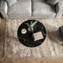 STONER kerek márvány dohányzóasztal - 60cm - fekete