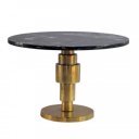 STONER kerek márvány dohányzóasztal - 60cm - fekete