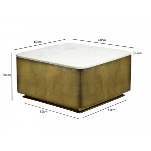 SERENA márvány dohányzóasztal - 60cm