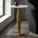 STONER kerek márvány lerakóasztal - fehér