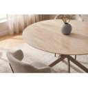 LISBOA design kerek étkezőasztal - 120cm - travertin