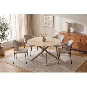 LISBOA design kerek étkezőasztal - 120cm - travertin Étkezőasztalok