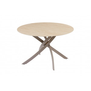 LISBOA design kerek étkezőasztal - 120cm - travertin