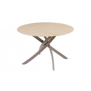 LISBOA design kerek étkezőasztal - 120cm - travertin