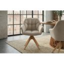 PAPILLON design forgatható szék - beige/tölgy
