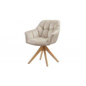 PAPILLON design forgatható szék - beige/tölgy