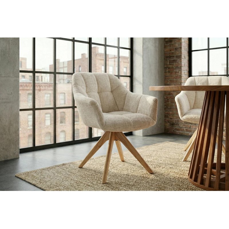 PAPILLON design forgatható szék - pezsgő/tölgy