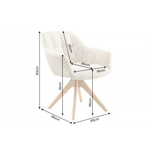 PAPILLON design forgatható szék - pezsgő/tölgy