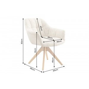 PAPILLON design forgatható szék - pezsgő/tölgy
