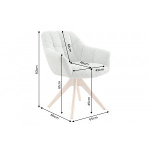 PAPILLON design forgatható szék - zöld/tölgy
