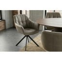 PAPILLON design forgatható szék - valódi bőr - taupe