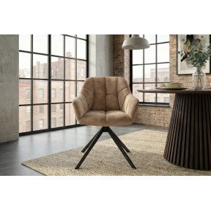 PAPILLON design forgatható szék - beige/fekete
