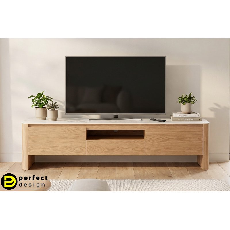 SOLENNE prémium tölgy TV-szekrény - 180cm