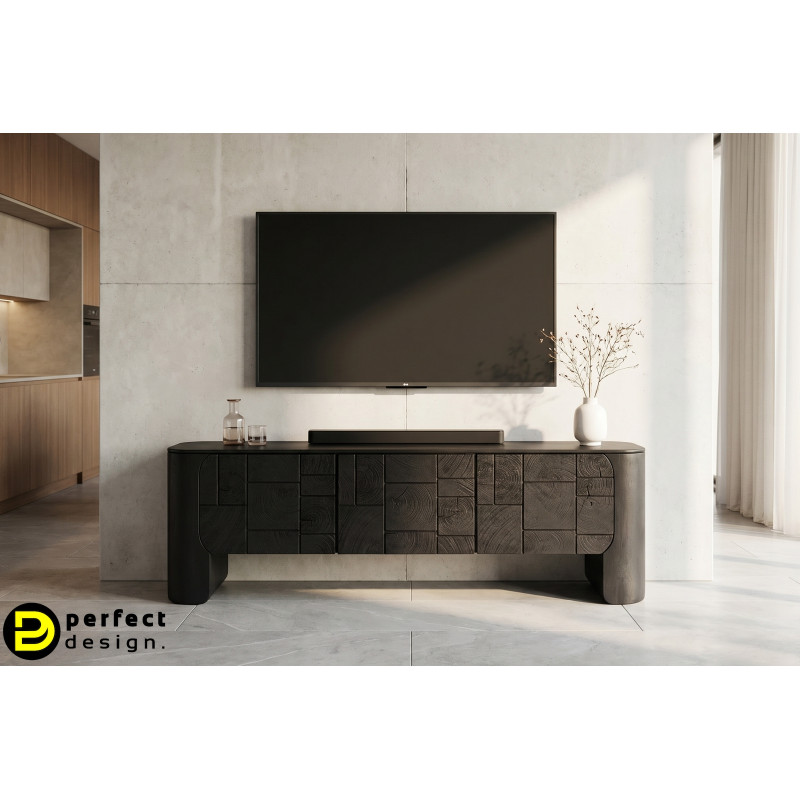 NOCTAVIO prémium mangófa TV-szekrény - 156cm