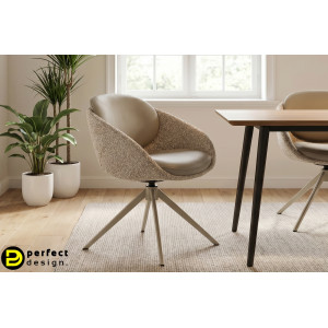 SELEST design forgatható szék - beige/barna