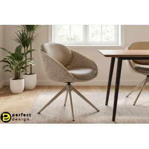 SELEST design forgatható szék - beige/barna