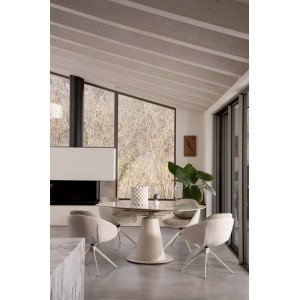 SELEST design forgatható szék - beige/barna