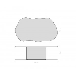 GRAVON prémium akác étkezőasztal - 240cm