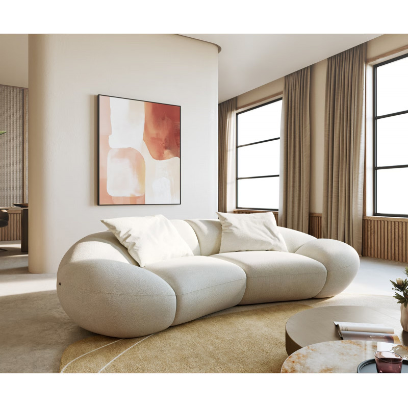DALMIRO modern kanapé - beige boucle - 280cm