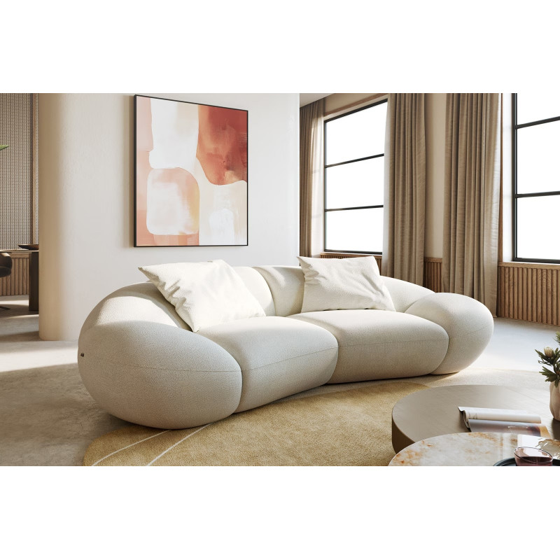 DALMIRO modern kanapé - beige boucle - 280cm