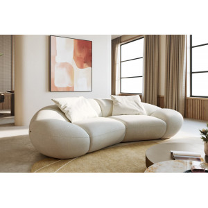 DALMIRO modern kanapé - beige boucle - 280cm DELIFE