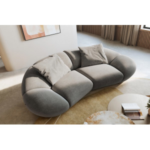 DALMIRO modern kanapé - 280cm - szürke DELIFE