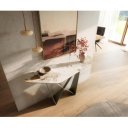 LORIEN prémium kerámia konzolasztal - beige - 140cm