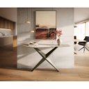 MYRELL prémium kerámia konzolasztal - beige - 140cm