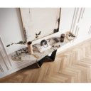 LORIEN prémium kerámia konzolasztal - beige- 180cm