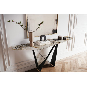 LORIEN prémium kerámia konzolasztal - beige- 180cm bútor