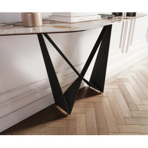 LORIEN prémium kerámia konzolasztal - beige- 180cm