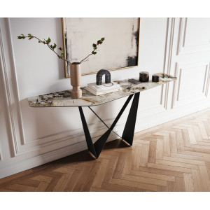 LORIEN prémium kerámia konzolasztal - beige- 180cm