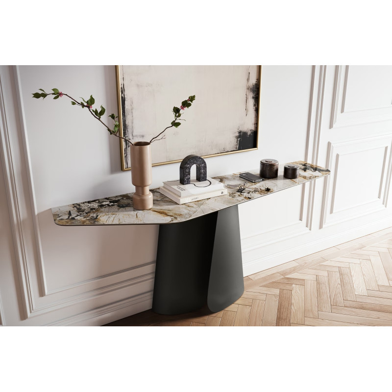 LUMIERE prémium kerámia konzolasztal - beige - 180cm