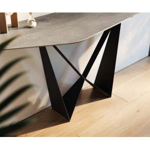 LORIEN prémium kerámia konzolasztal - beton- 180cm