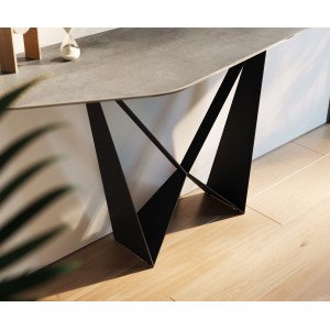LORIEN prémium kerámia konzolasztal - beton- 180cm