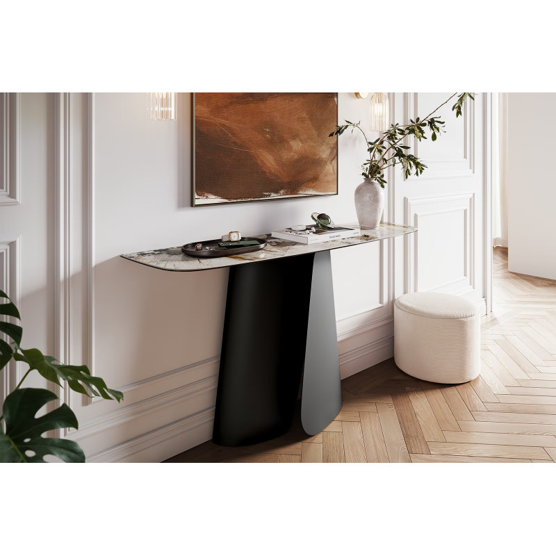 ELIRA prémium kerámia konzolasztal - beige - 140cm