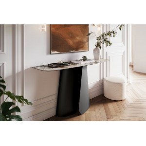 ELIRA prémium kerámia konzolasztal - beige - 140cm bútor