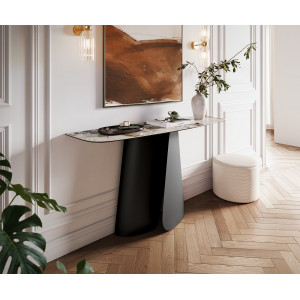 ELIRA prémium kerámia konzolasztal - beige - 140cm
