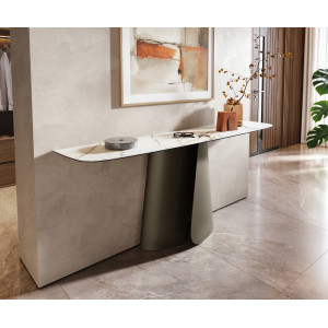 ELIRA prémium kerámia konzolasztal - calacatta - 180cm