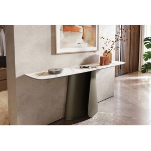 ELIRA prémium kerámia konzolasztal - calacatta - 180cm bútor
