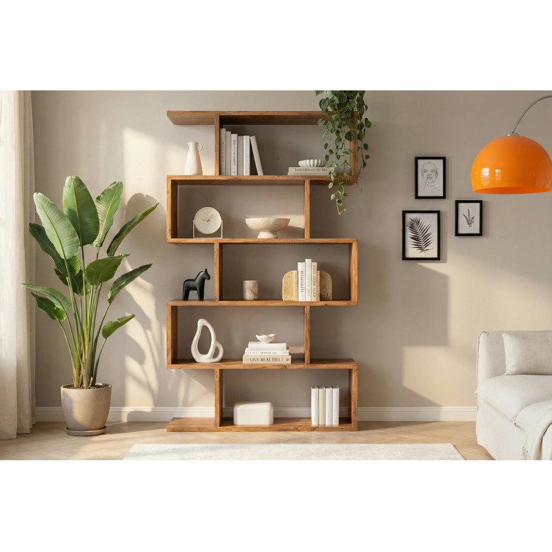 MAKASSAR modern akác polc/térelválasztó - 180cm