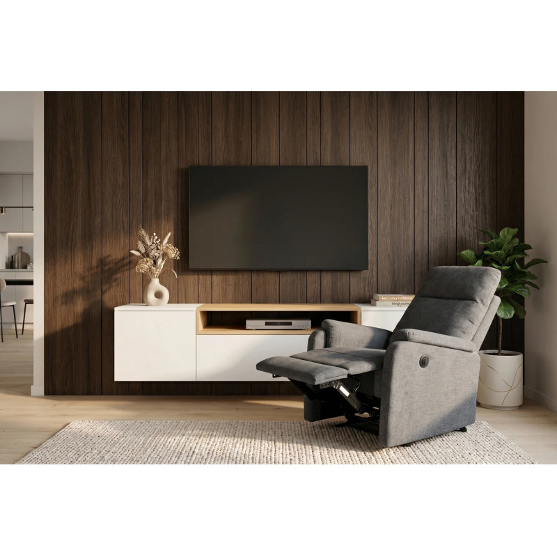 CINEMA elektromos relaxfotel - szürke