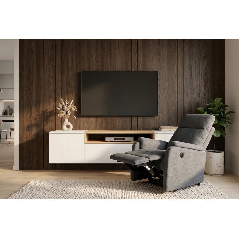 CINEMA elektromos relaxfotel - szürke