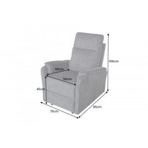 CINEMA elektromos relaxfotel - szürke