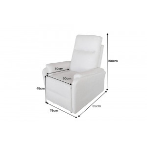 CINEMA elektromos relaxfotel - beige