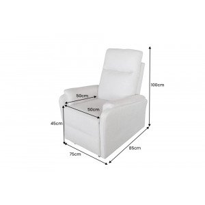 CINEMA elektromos relaxfotel - beige
