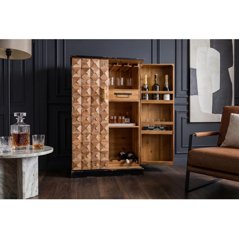 BODEGA modern fenyő bárszekrény - 120cm