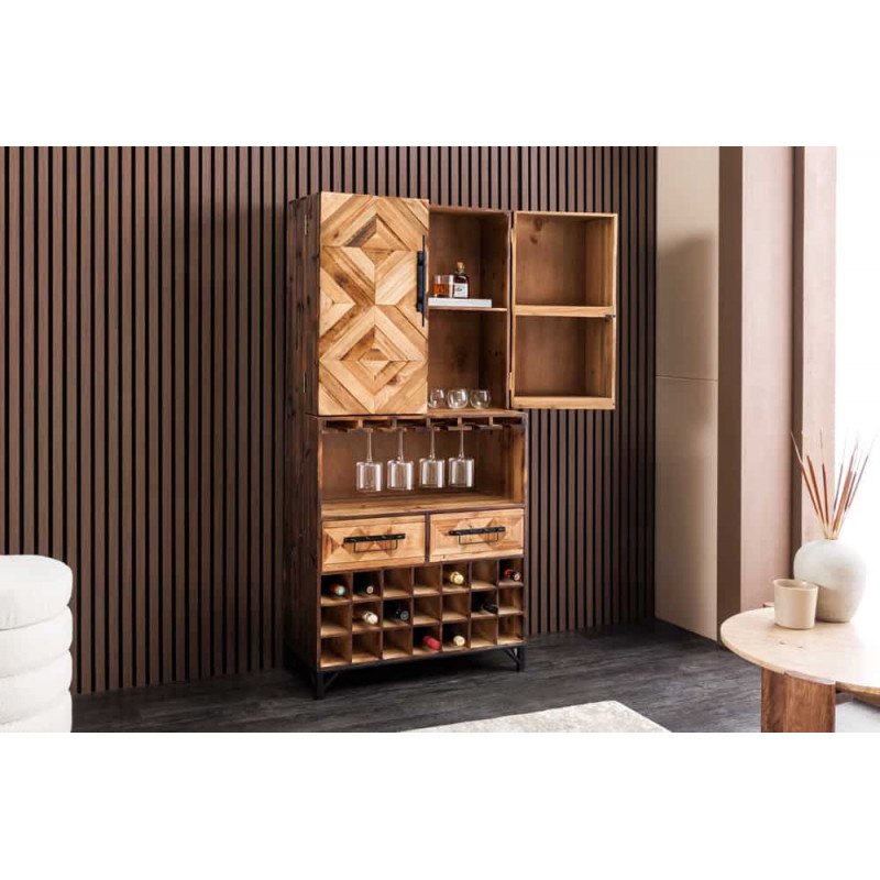 BODEGA-II modern fenyő bárszekrény - 160cm