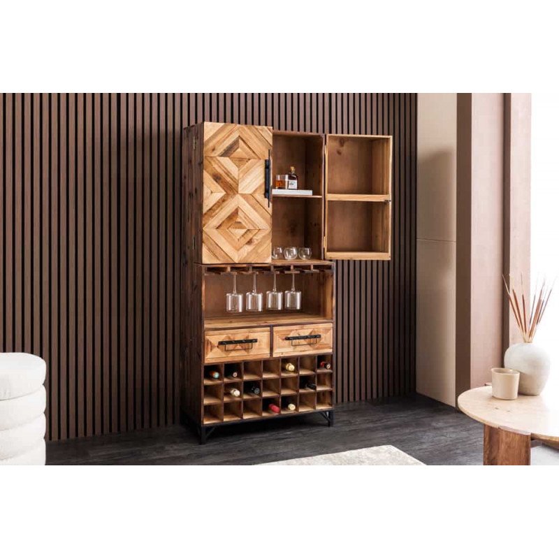 BODEGA-II modern fenyő bárszekrény - 160cm
