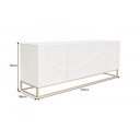 ELIXYR luxus mangófa komód - 177cm - fehér
